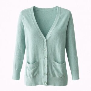 J.Crew 100% Merino Wool Cardigan – Seafoam / Mint – Small